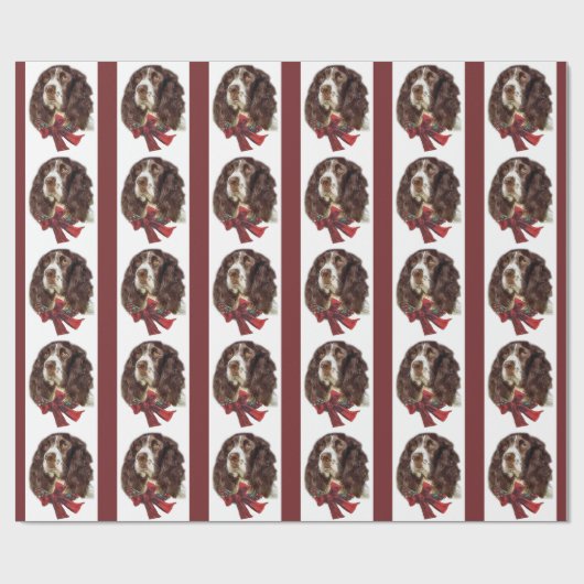 English Springer Spanier Weihnachten Geschenkpapier (Flach)