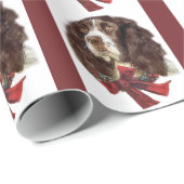 English Springer Spanier Weihnachten Geschenkpapier (Rolleneckpunkt)