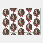 English Springer Spanier Weihnachten Geschenkpapier Set (Vorderseite 2)