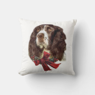 English Springer Spanier Weihnachten Kissen