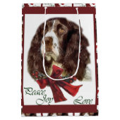 English Springer Spanier Weihnachten Mittlere Geschenktüte (Rückseite)