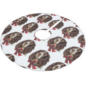 English Springer Spanier Weihnachten Polyester Weihnachtsbaumdecke (Schrägansicht)