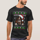 English Springer Spanier Weihnachten Ugly Sweater T-Shirt (Vorderseite)