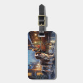 English Springer Spanier Weihnachtsfeiertage Gepäckanhänger (Vorderseite vertikal)