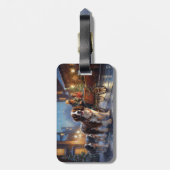 English Springer Spanier Weihnachtsfeiertage Gepäckanhänger (Rückseite vertikal)