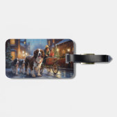 English Springer Spanier Weihnachtsfeiertage Gepäckanhänger (Rückseite horizontal)