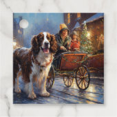 English Springer Spanier Weihnachtsfeiertage Geschenkanhänger (Vorderseite)