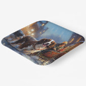 English Springer Spanier Weihnachtsfeiertage Pappteller (Gewinkelt)