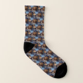English Springer Spanier Weihnachtsfeiertage Socken (Links - Innen)