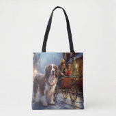 English Springer Spanier Weihnachtsfeiertage Tasche (Vorderseite)