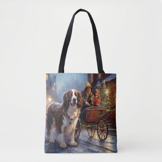 English Springer Spanier Weihnachtsfeiertage Tasche (Vorderseite)