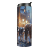 English Springer Spanier Weihnachtsfeiertage Thermosbecher (Nach links gedreht)