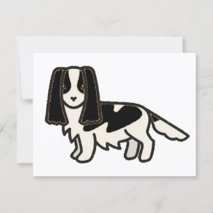 English Springer Spanisch Black ans White Cartoon Postkarte