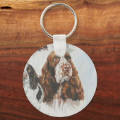 English Springer Spanisch Ghost Schlüsselanhänger (Vorderseite)