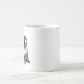 English Springer Spanisch Puppy - schwarz-weiß Kaffeetasse (Mittel)
