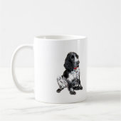 English Springer Spanisch Puppy - schwarz-weiß Kaffeetasse (Links)