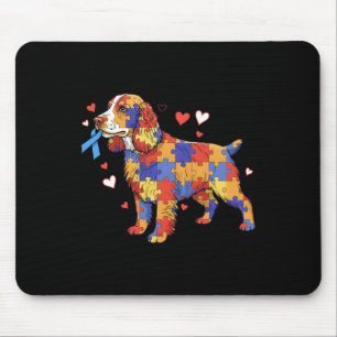 English Springer Spanisch Puzzle Autism Awareness Mousepad