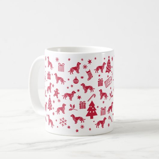 English Springer Spanisch Weihnachtsdesign Kaffeetasse (Vorderseite Links)