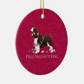 English Springer Spanisch Weihnachtsdesign Keramik Ornament (Rechts)