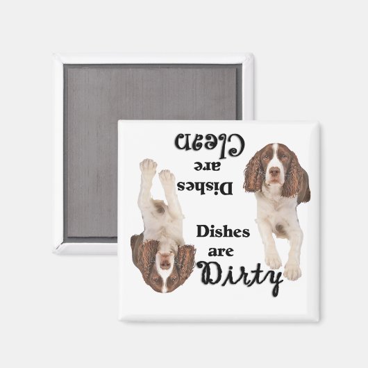 English Springer Spanische Liebhaber Geschirrspüle Magnet (Vorderseite/Rückseite)
