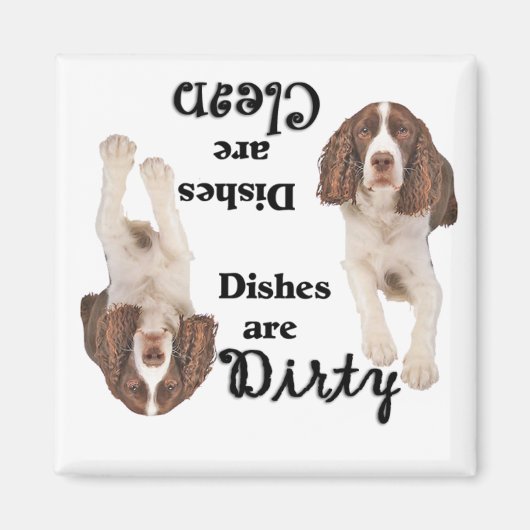 English Springer Spanische Liebhaber Geschirrspüle Magnet (Vorne)