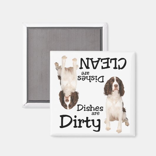 English Springer Spanische Liebhaber Geschirrspüle Magnet (Vorderseite/Rückseite)