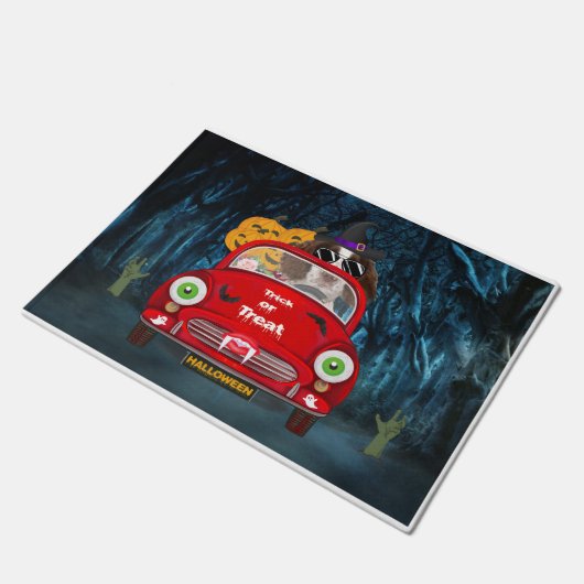 English Springer Spanischer Hund Car Beängstigend Fußmatte (Schrägansicht)