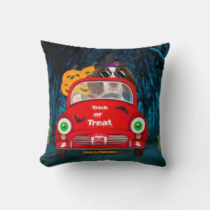 English Springer Spanischer Hund Car Beängstigend  Kissen