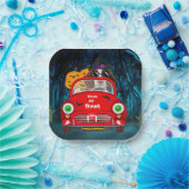 English Springer Spanischer Hund Car Beängstigend Pappteller (Party)