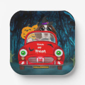 English Springer Spanischer Hund Car Beängstigend Pappteller (Vorderseite)