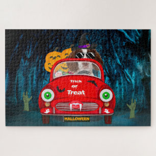 English Springer Spanischer Hund Car Beängstigend  Puzzle