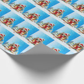 English Springer Spanischer Hund mit Weihnachtsges Geschenkpapier (Ecke)