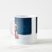 English Springer Spanischer Hund mit Weihnachtsges Kaffeetasse (Vorderseite Links)