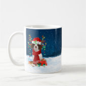 English Springer Spanischer Hund mit Weihnachtsges Kaffeetasse (Links)