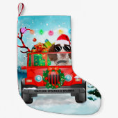 English Springer Spanischer Hund mit Weihnachtsges Kleiner Weihnachtsstrumpf (Vorderseite)