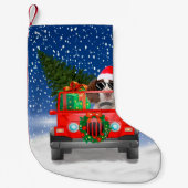 English Springer Spanischer Hund mit Weihnachtsges Kleiner Weihnachtsstrumpf (Vorderseite)