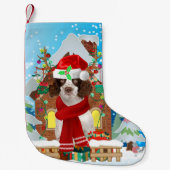 English Springer Spanischer Hund mit Weihnachtsges Kleiner Weihnachtsstrumpf (Vorderseite)