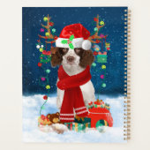 English Springer Spanischer Hund mit Weihnachtsges Planer (Rückseite)