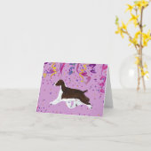 English Springer Spanish Celebration Card Karte (Gelbe Blume)