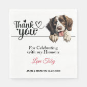 English Springer Spanish Wedding Vielen Dank Serviette (Vorderseite)