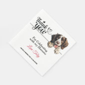 English Springer Spanish Wedding Vielen Dank Serviette (Ecke)