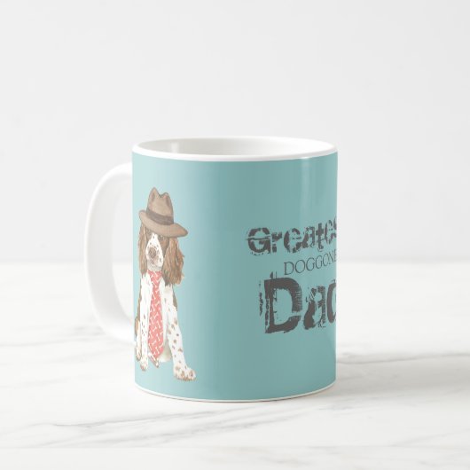 English Springer Vater Kaffeetasse (Vorderseite Links)