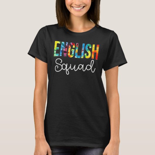 English Squad Tie Dye Appreciation Day Hello Back T-Shirt (Vorderseite)
