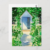 English Summer Hütte Garden Postkarte (Vorne/Hinten)
