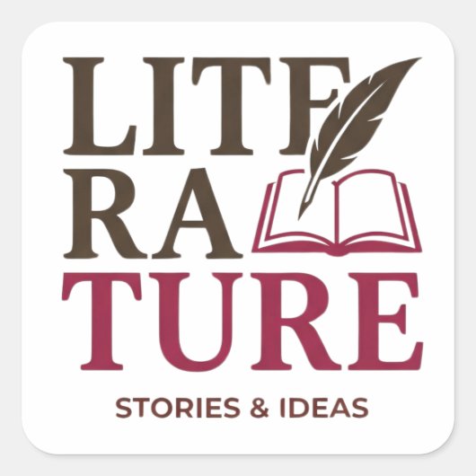 English Teacher Typography Design Quadratischer Aufkleber (Vorderseite)