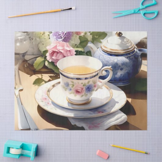 English Tee Viktorianisch Decoupage Seidenpapier (Basteln)