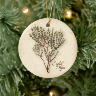 English Thyme Herb Keramikornament