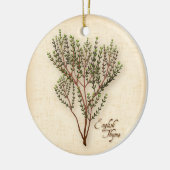 English Thyme Herb Keramikornament (Links)