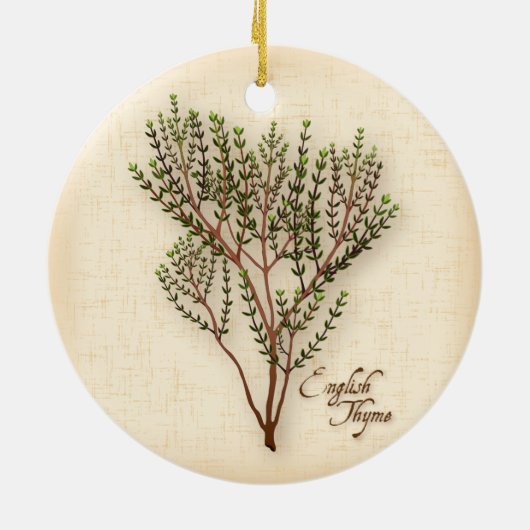 English Thyme Herb Keramikornament (Hinten)