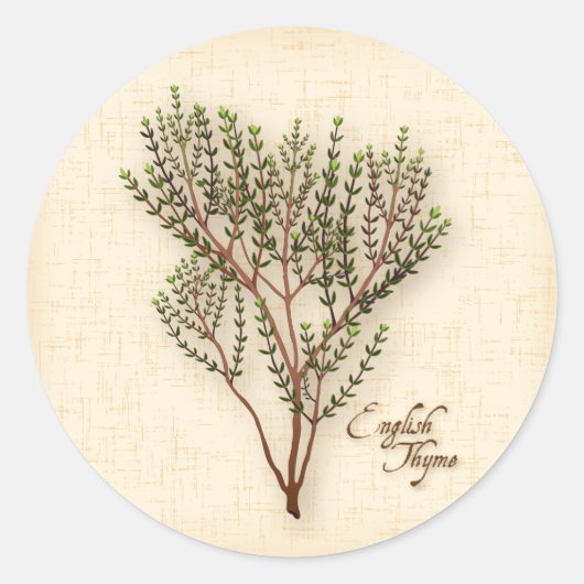 English Thyme Herb Stickers (Vorderseite)